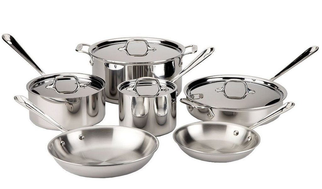 All-Clad Stainless Steel 10 piece Cookware Set