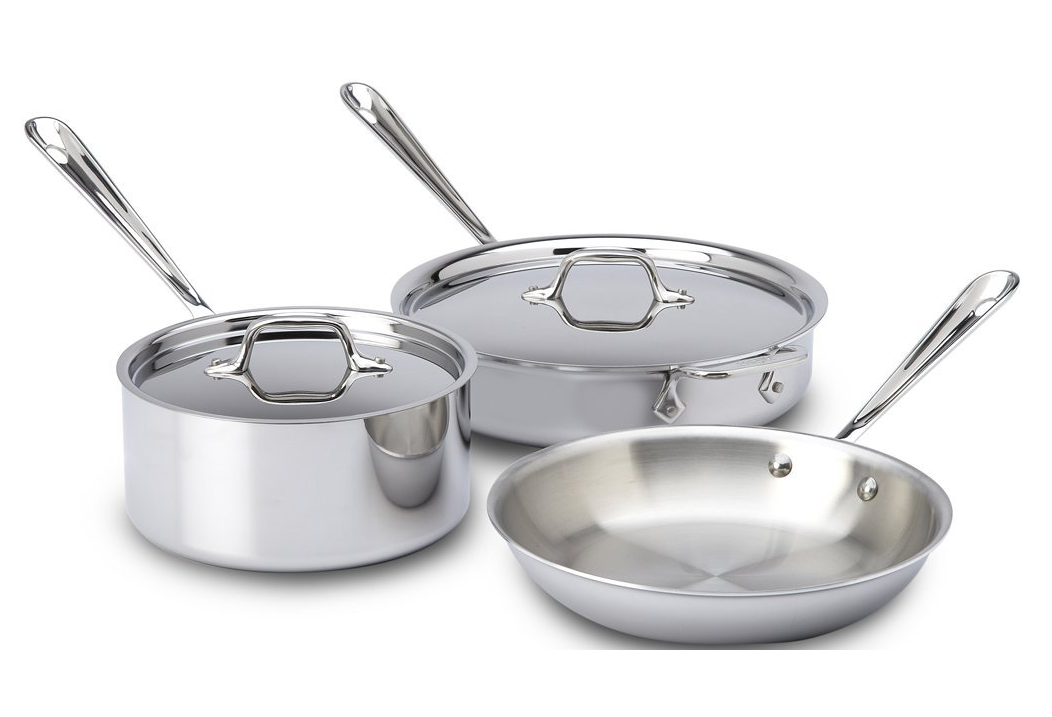 All Clad Stainless Steel 5 piece cookware set