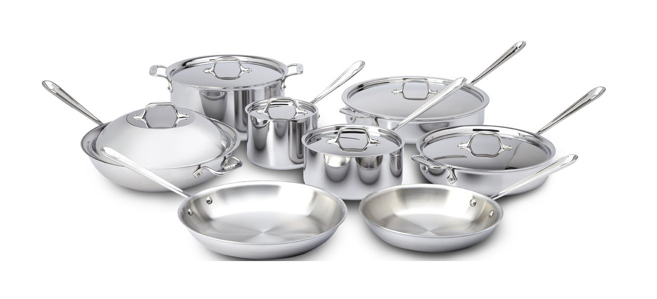 all-clad stainless 14-piece cookware set